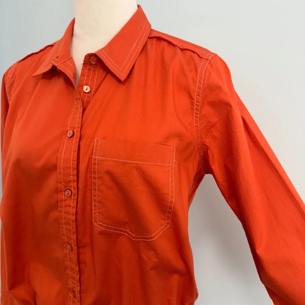 Free People Intimately Power  Move Button Down Woven‎ Bodysuit Size S